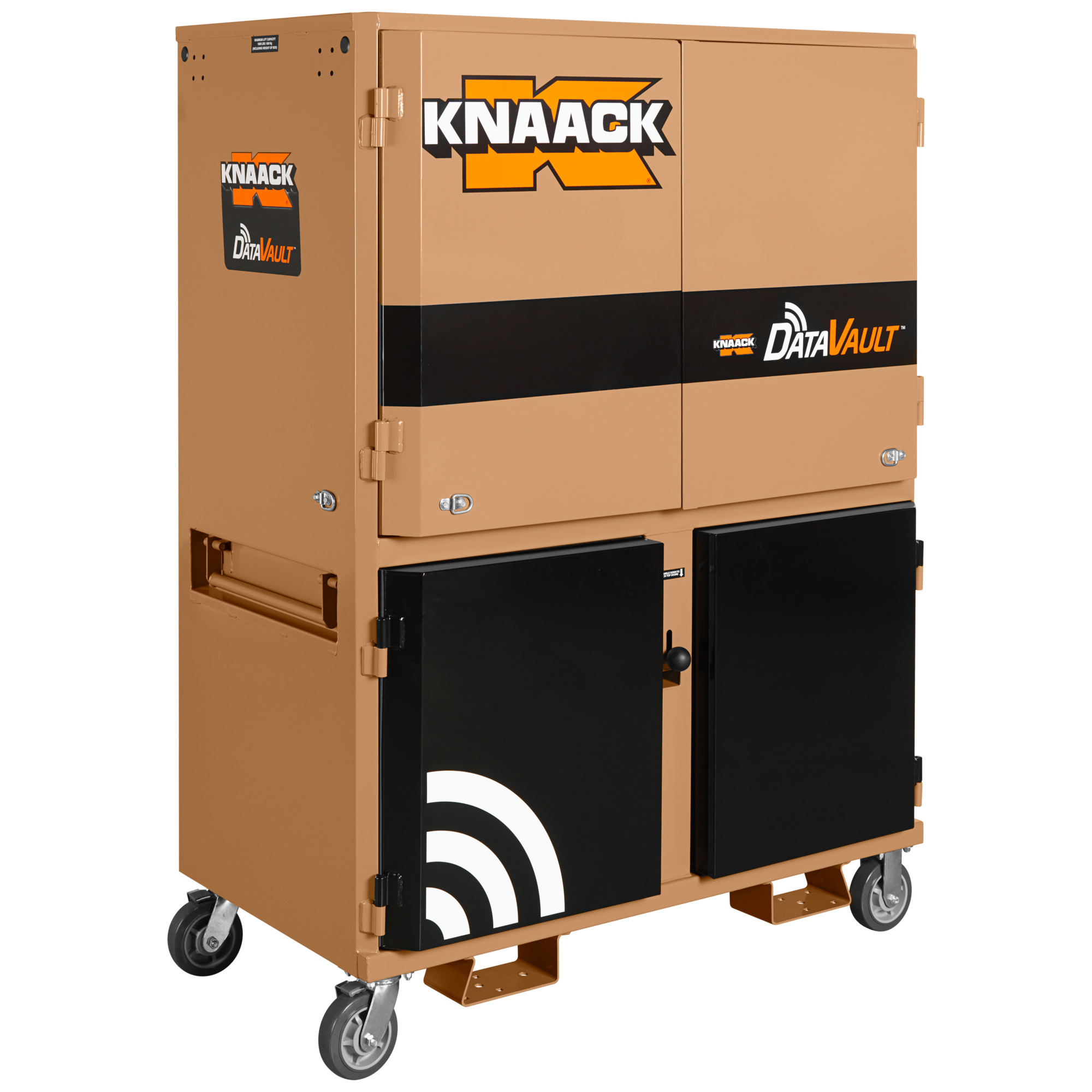 Knaack DataVault Mobile Digital Plan Station — 75in. x 55in. x 30in., 16-Ga. Steel, Tan, Model# 118-02-KL